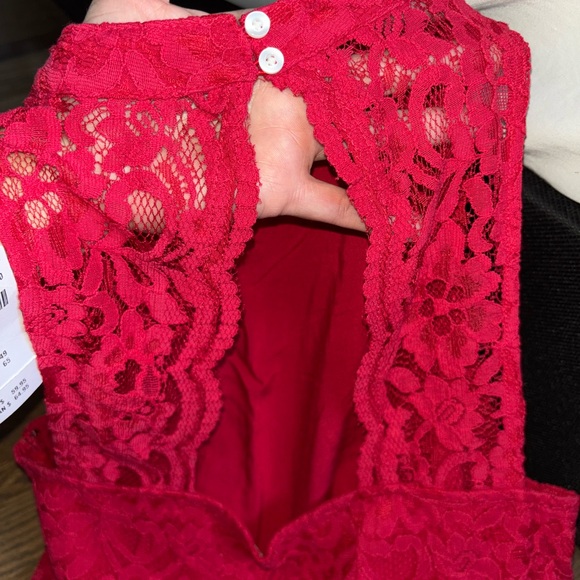 Hollister Red Lace Sleeveless Dress Woman’s Size M - Picture 8 of 15